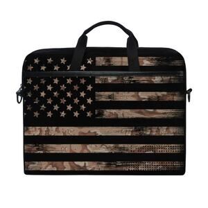American USA Flag with Desert Camouflage Laptop Case 15-15.4 inch
